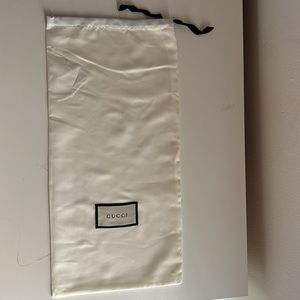 Authentic Gucci Shoes dust bag- white